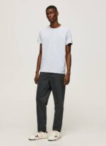 Pepe Jeans puuvillainen t-paita painettu logolla miehet valkaisu sininen TB00947 - Image 2