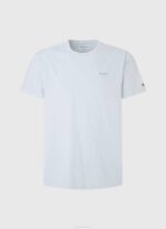Pepe Jeans puuvillainen t-paita painettu logolla miehet valkaisu sininen TB00947 - Image 5