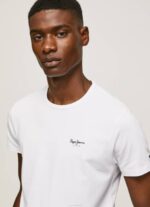 Pepe Jeans puuvillainen t-paita painettu logolla miehet valkoinen TB001011 - Image 3
