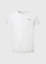 Pepe Jeans puuvillainen t-paita painettu logolla miehet valkoinen TB001011 - Image 5
