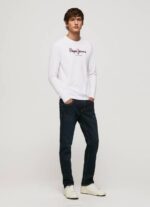 Pepe Jeans puuvillainen t-paita painettu logolla miehet valkoinen TB001018 - Image 2