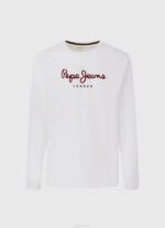 Pepe Jeans puuvillainen t-paita painettu logolla miehet valkoinen TB001018 - Image 5