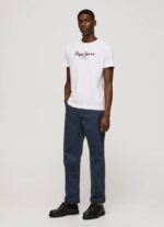 Pepe Jeans puuvillainen t-paita painettu logolla miehet valkoinen TB00998 - Image 2