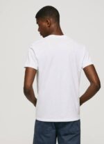 Pepe Jeans puuvillainen t-paita painettu logolla miehet valkoinen TB00998 - Image 4