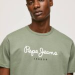 Pepe Jeans puuvillainen t-paita painettu logolla miehet valu TB00920