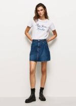 Pepe Jeans puuvillainen t-paita painettu logolla naiset valkoinen TB00411 - Image 2