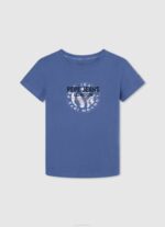 Pepe Jeans puuvillainen t-paita painettu logolla poika harmaa marli TB001634 - Image 3