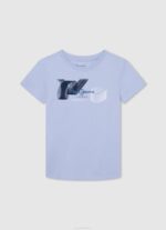Pepe Jeans puuvillainen t-paita painettu logolla poika harmaa marli TB001634 - Image 4