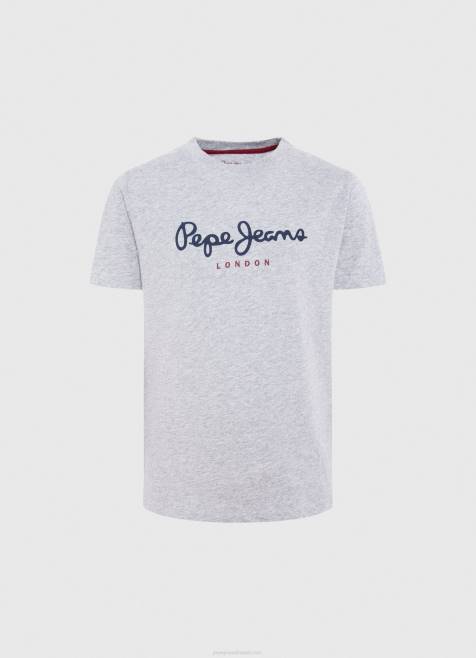 Pepe Jeans puuvillainen t-paita painettu logolla poika valkaisu sininen TB001632 - Image 5