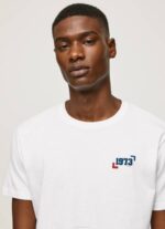 Pepe Jeans Puuvillainen t-paita vuodelta 1973 miehet valkoinen TB00950 - Image 3