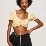 Pepe Jeans puuvillainen toppi harjakattoisilla yksityiskohdilla naiset paistaa TB00331
