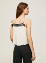 Pepe Jeans puuvillainen toppi, jossa virkatut yksityiskohdat naiset mousse TB00335 - Image 4