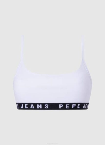 Pepe Jeans puuvillaiset urheiluliivit naiset valkoinen TB00536