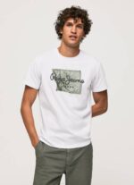 Pepe Jeans puuvillalogollinen t-paita miehet valkoinen TB00938