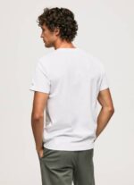Pepe Jeans puuvillalogollinen t-paita miehet valkoinen TB00938 - Image 4