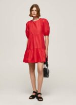 Pepe Jeans puuvillapopliinimekko naiset studio punainen TB00146