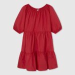 Pepe Jeans puuvillapopliinimekko tyttö studio punainen TB001376