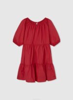 Pepe Jeans puuvillapopliinimekko tyttö studio punainen TB001376