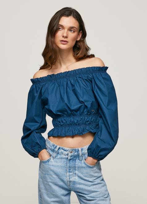 pepe_jeans_puuvillapopliinirajattu_istuva_toppi_naiset_valtameri_tb00360.jpg Pepe Jeans puuvillapopliinirajattu istuva toppi naiset valtameri TB00360 - Image 1