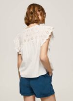 Pepe Jeans puuvillapusero harjakattoisilla yksityiskohdilla naiset mousse TB00342 - Image 4