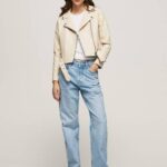 Pepe Jeans pyöräilijätakki epalules-olkapäillä naiset irti pitsistä TB00115