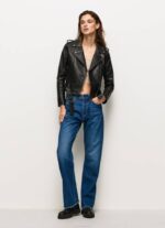Pepe Jeans pyöräilijätakki epalules-olkapäillä naiset musta TB00116