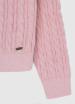 Pepe Jeans pyöreä kaulus punottu jersey tyttö pehmeä pinkki TB001407 - Image 3