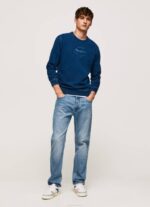 Pepe Jeans pyöreä kaulus puuvillapusero miehet indigo TB00868 - Image 2