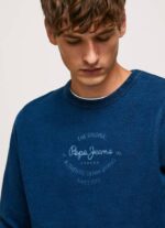 Pepe Jeans pyöreä kaulus puuvillapusero miehet indigo TB00868 - Image 3