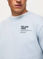 Pepe Jeans pyöreä kaulus puuvillapusero miehet valkaisu sininen TB00869 - Image 3