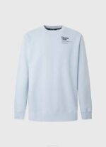Pepe Jeans pyöreä kaulus puuvillapusero miehet valkaisu sininen TB00869 - Image 5