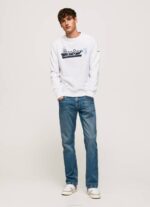 Pepe Jeans pyöreä kaulus puuvillapusero miehet valkoinen TB00877 - Image 2