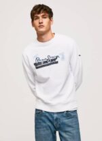 Pepe Jeans pyöreä kaulus puuvillapusero miehet valkoinen TB00877