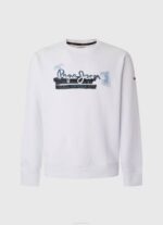 Pepe Jeans pyöreä kaulus puuvillapusero miehet valkoinen TB00877 - Image 5
