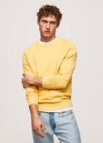 Pepe Jeans pyöreäkauluksinen puuvillajersey miehet paistaa TB00862