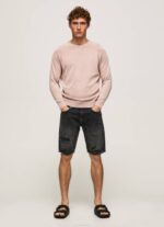 Pepe Jeans pyöreäkauluksinen puuvillajersey miehet valkaisuaine pinkki TB00863 - Image 2