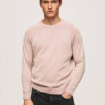 Pepe Jeans pyöreäkauluksinen puuvillajersey miehet valkaisuaine pinkki TB00863