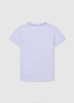 Pepe Jeans pystylogoinen puuvillainen t-paita poika valkoinen TB001618 - Image 2