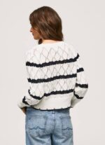 Pepe Jeans raidallinen harjakattoinen trikoo naiset mousse TB00251 - Image 4
