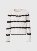 Pepe Jeans raidallinen harjakattoinen trikoo naiset mousse TB00251 - Image 5