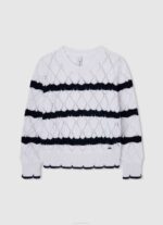 Pepe Jeans raidallinen harjakattoinen trikoo tyttö mousse TB001410