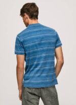 Pepe Jeans raidallinen painettu puuvillainen poolopaita miehet indigo TB001083 - Image 4
