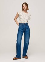 Pepe Jeans raidallinen pellava t-paita naiset multi TB00447 - Image 2
