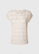 Pepe Jeans raidallinen pellava t-paita naiset multi TB00447 - Image 5