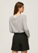 Pepe Jeans raidallinen pitkähihainen t-paita naiset dulwich TB00436 - Image 4