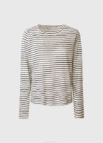 Pepe Jeans raidallinen pitkähihainen t-paita naiset dulwich TB00436 - Image 5
