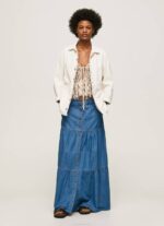 Pepe Jeans raidallinen printti farkkupaita naiset denim TB00353 - Image 2