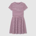 Pepe Jeans raidallinen printti mekko tyttö valtameri TB001377