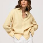 Pepe Jeans raidallinen printti normaali istuva paita naiset paistaa TB00347