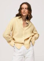 Pepe Jeans raidallinen printti normaali istuva paita naiset paistaa TB00347